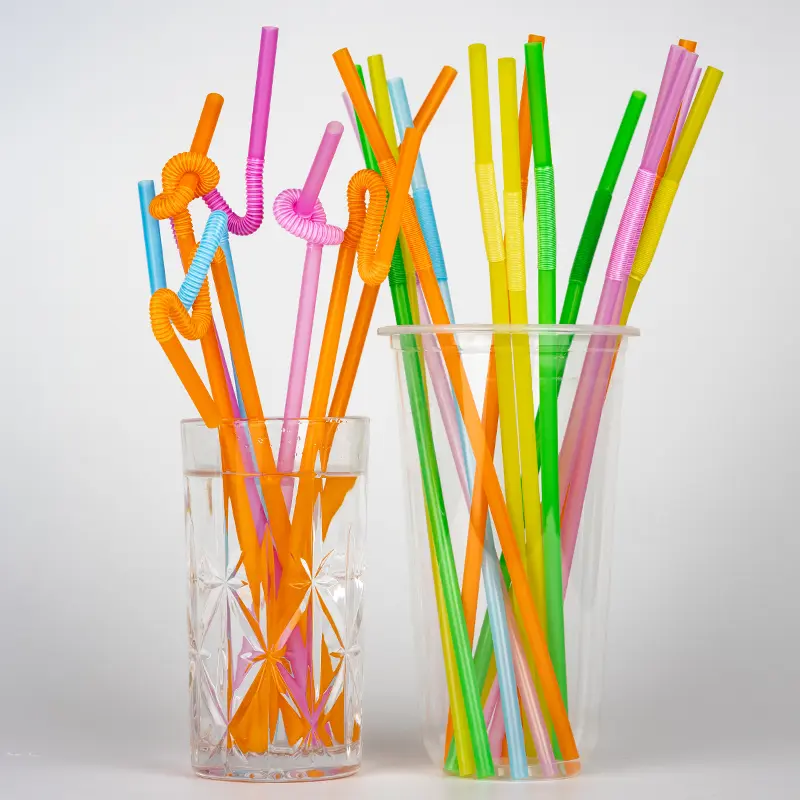 Bendable Drinking Straws PP Plastic A...