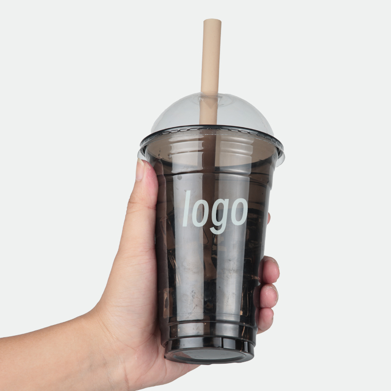 Straight Black Blister PET Plastic Cup